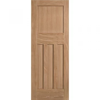 Image of LPD DX 1930s Edwardian 4 Panel Unfinished Oak Internal Door - 1981mm x 686mm (78 inch x 27 inch)