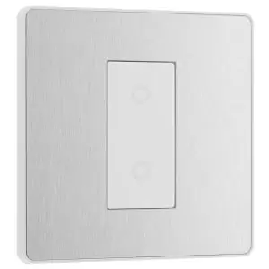 Image of BG Evolve Brushed Steel 2 Way Secondary Single Touch Dimmer Switch - 200W
