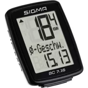 image of Sigma BC 7,16 Speedometer & Odometer 7 functions - Black