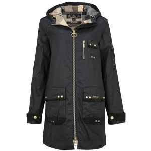 Image of Barbour Womens Lennox Wax Jacket Royal Navy/Dress 10