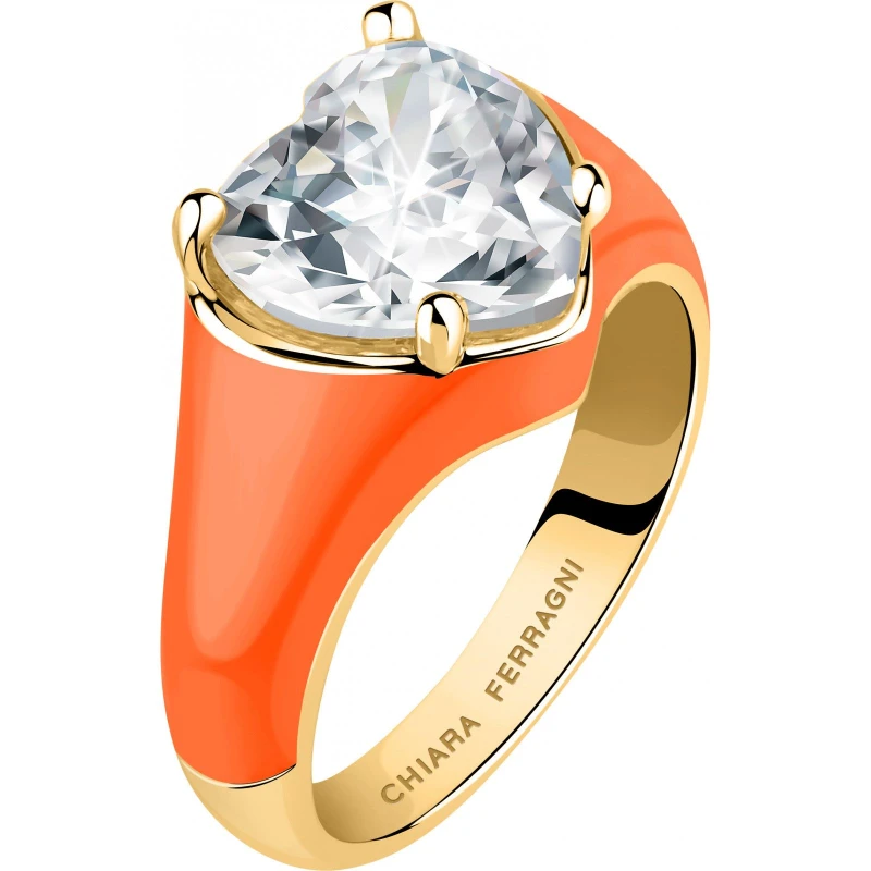 Image of Chiara Ferragni Womens Ring in Orange Orange Female One Size