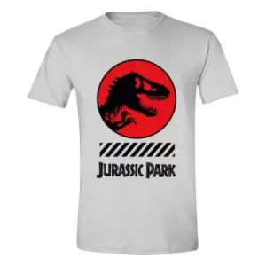 Image of Jurassic Park T-Shirt Circle T-Rex Warning Size L