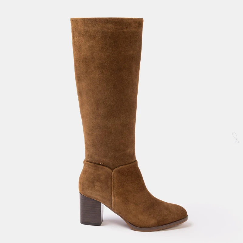 Image of Biba Suede Knee-High Boot Ladies Brown female 3 (36)