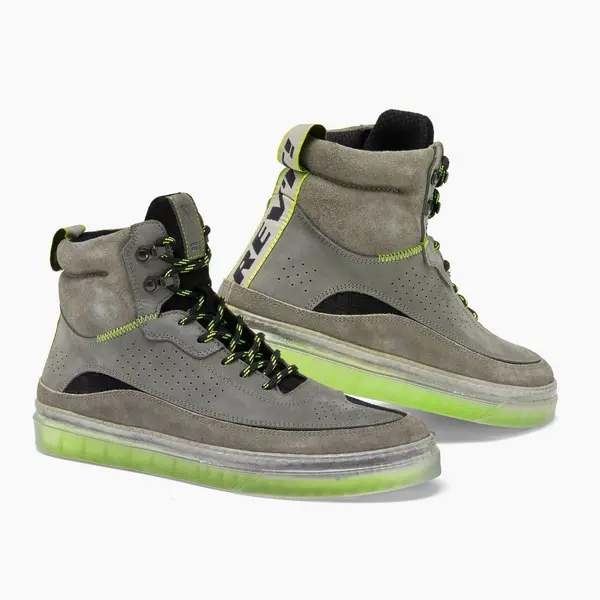 Image of REV'IT! Filter Gray Neon Yellow Motorcycle Shoes Size 43