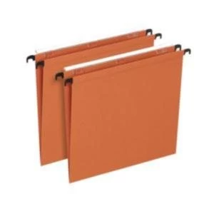 image of Bantex Foolscap Suspension File Kraft V Base 15mm Capacity Orange 1 x