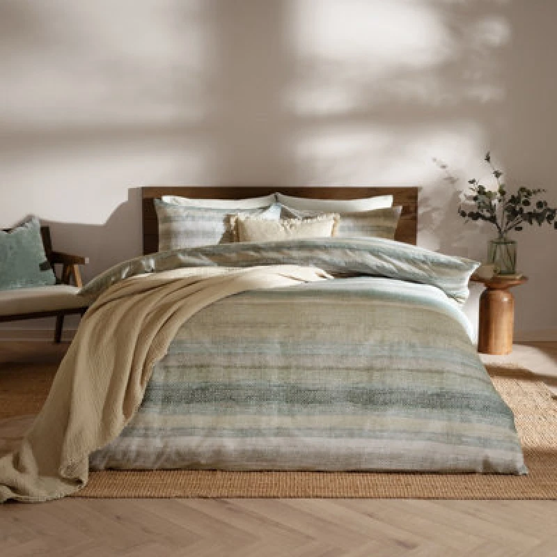 Image of Yard Swift Brushed Cotton Duvet Sets, Eucalyptus, Super King