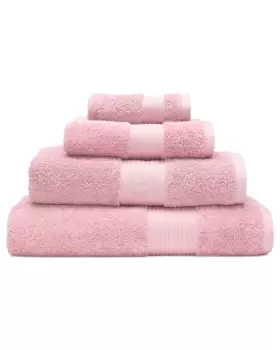 image of Cotton Traders 2 Pack Pima Face Cloths in Pink