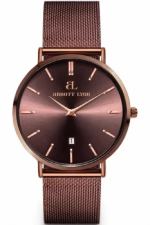 Image of Unisex Abbott Lyon Mocha Chain Stellar 34 Watch B039