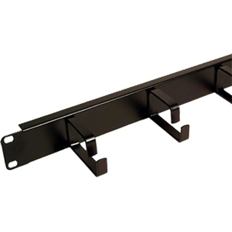 Image of Cablenet 1u 5 Ring Cable Management Bar 65mm Rings Black