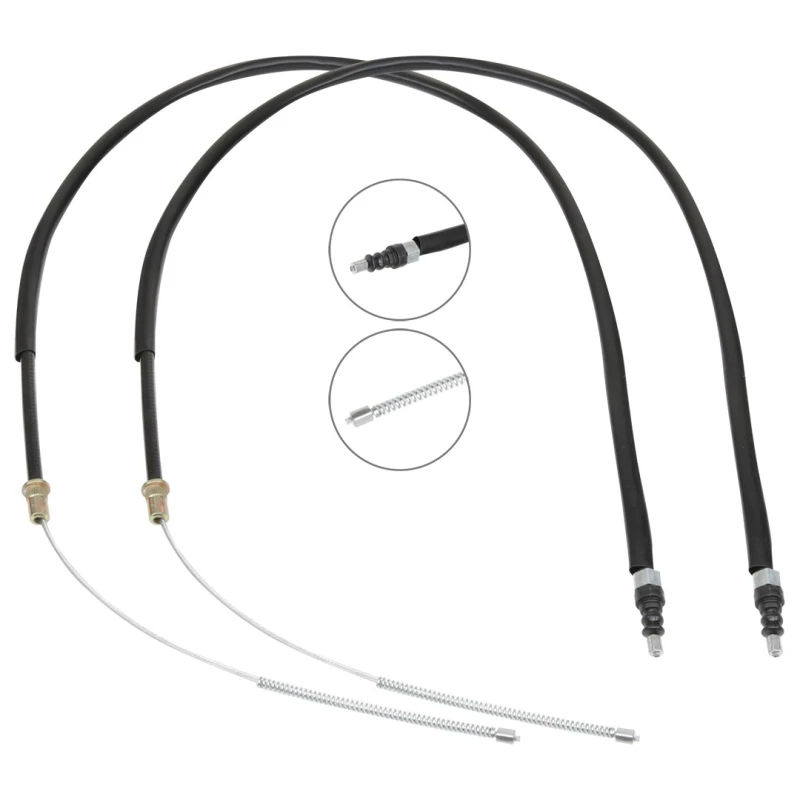 Image of RIDEX 124C1195 Brake Cable Right, 1430/1100+1430/1100mm Cable,parking brake (124)