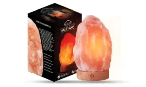 image of Himalayan Salt Lamp with Dimmer and Flame Effect: One