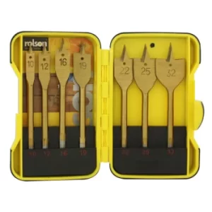 image of Rolson 48525 7pc Flat Wood Drill Set