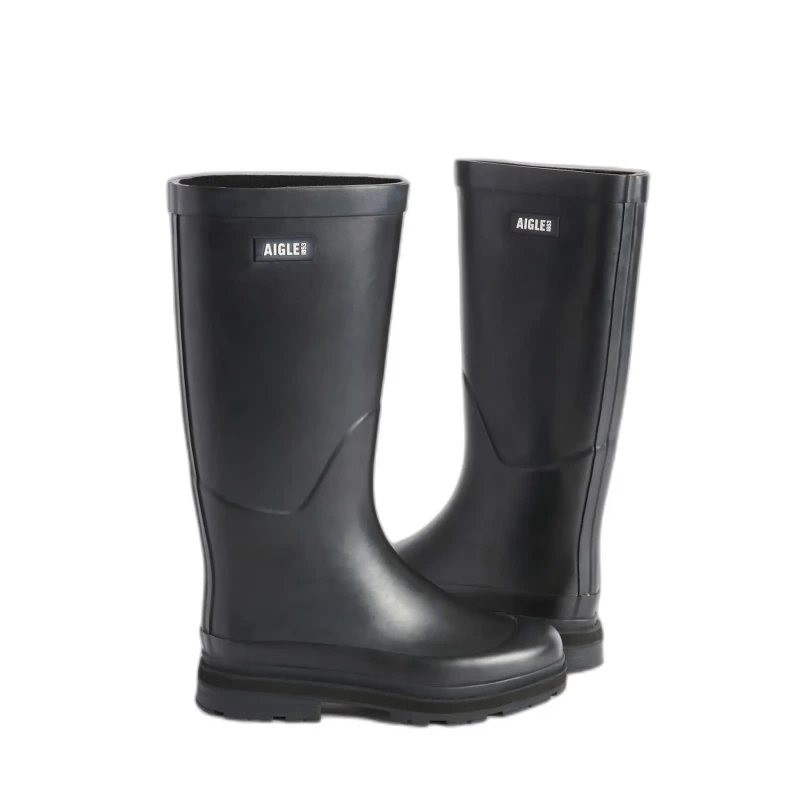 Image of Aigle Ultra Rain Rubber Womens Slip On Boots - Noir - Size:UK 6.5