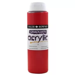 image of Daler Rowney 123500504 Graduate Acrylic Paint 500ml Cadmium Red De...