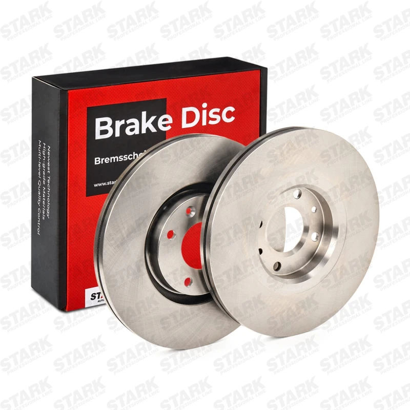Image of STARK SKBD-0020355 Brake disc Front Axle, Vented, Cast Iron, Uncoated, Untreated, without bolts/screws Cast Iron Brake Disc (82)