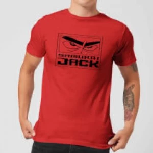 Image of Samurai Jack Stylised Logo Mens T-Shirt - Red - L