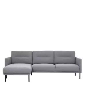 image of Larvik Chaise Longue Sofa Left Hand Grey Black Legs