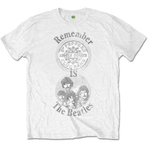 Image of The Beatles - Remember Unisex Large T-Shirt - White