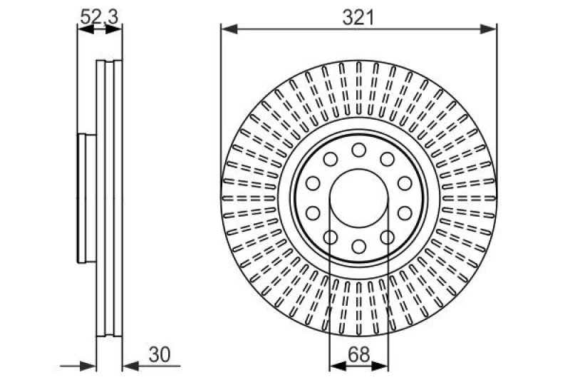 Image of Bosch 0 986 479 690 Brake disc Vented, Oiled Brake Disc (82)
