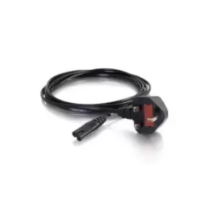 image of C2G 80612 power cable Black 2m Power plug type G C7 coupler