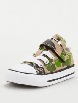 Converse Chuck Taylor All Star Ox 1V Camo Infant Trainer - Khaki/Camo, Khaki Camo, Size 5