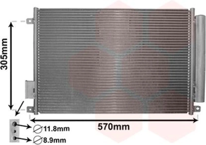Image of VAN WEZEL Air conditioning condenser VAN WEZEL 17005347