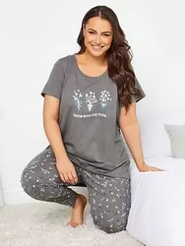 Image of Yours Grow With The Flow Dipped Back Top - Grey, Size 18-20, Women