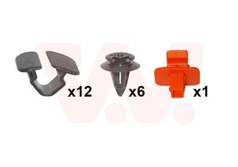 Image of VAN WEZEL Mounting Kit, bonnet VAN WEZEL 7622797
