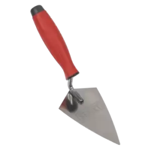 image of Sealey Stainless Steel Sharp Pointing Trowel Rubber Handle 140mm