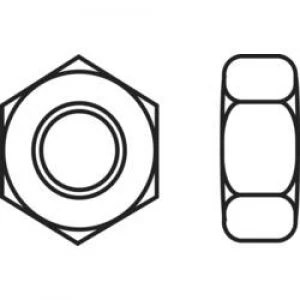 Image of Hexagonal nuts M1.2 DIN 934 Steel zinc plated TOOLCRAFT 888713