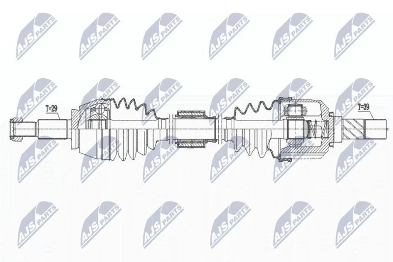 Image of NTY NPW-RE-170 Drive shaft Front Axle Left Drive Shaft (13)