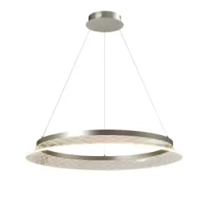 Image of Sendra Integrated LED Pendant Ceiling Light Chrome, Transparent 3000K 3100Lm