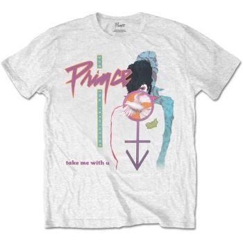 Image of Prince - Take Me With U Unisex Medium T-Shirt - White