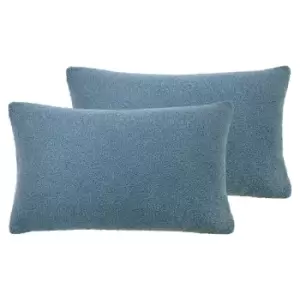 Image of Evans Lichfield Malham Twin Pack Polyester Filled Cushions Wedgewood 30 x 50cm