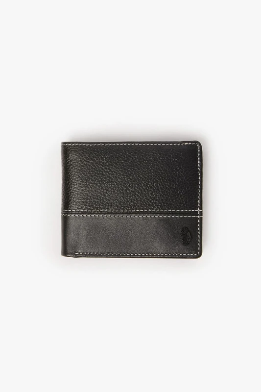 Image of Luke 1977 Mens Volcombe Leather Wallet in Black Male One Size