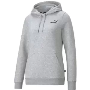 Puma Womens ESS Small Logo Hoodie - Small - Grey - Grey