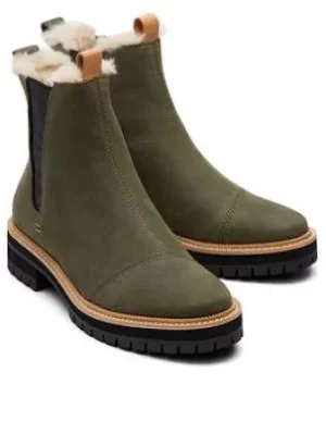 Image of TOMS Dakota Nubuk Boot, Olive, Size 5, Women