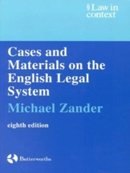 Image of Cases and Materials on the English Legal System by Michael Zander Book