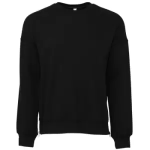 image of Bella + Canvas Adults Unisex Drop Shoulder Sweatshirt (L) (DTG Black)