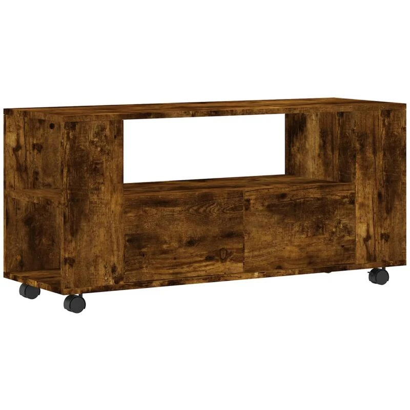 Image of VIDAXL TV Cabinet Smoked Oak 102x34.5x43cm Engineered Wood Vidaxl 8720845922313