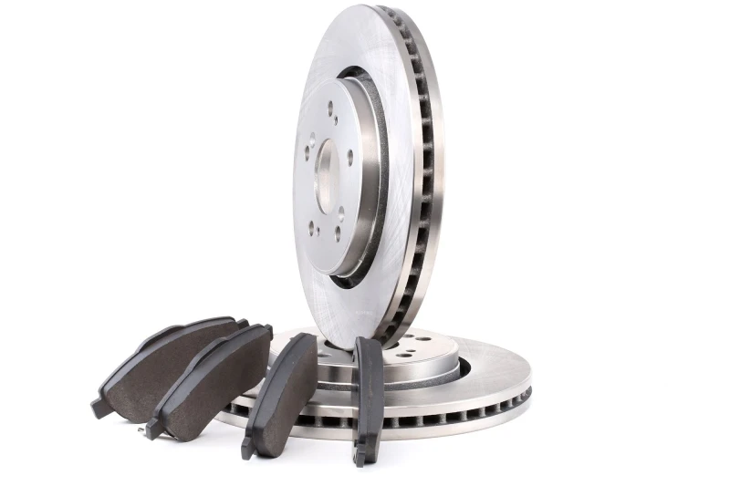 Image of RIDEX 3405B0146 Brake disc and pads set Front Axle, Brake Disc Type: Vented, with acoustic wear warning Brake Set,disc brakes (3405)