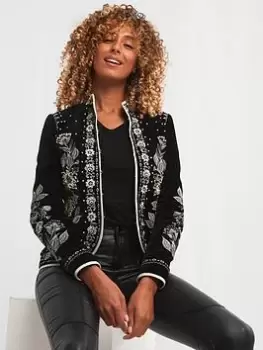 Image of Joe Browns Extraordinary Boutique Jacket -black Multi, Black, Size 18, Women