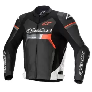 Alpinestars GP Force Leather Jacket Black White Red Fluo 54