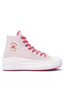 image of Converse Chuck Taylor All Star Move Future Comfort Hi-Tops - Pink/White, Size 8, Women