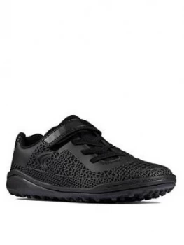 Image of Clarks Boys Award Swift Trainer - Black, Size 2.5 Older