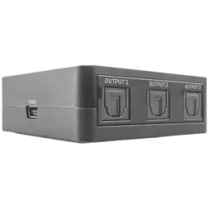 Image of LINDY 70480 3 ports Toslink splitter Black