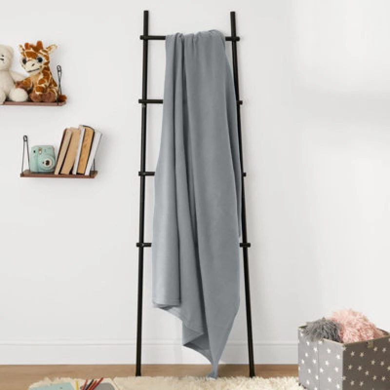 Image of OHS OHS Wholesale 10 Pack Plain Fleece Blanket Sofa Throw Joblot in Silver Size: 120cm x 150cm Silver 120cm x 150cm Unisex 5027434089659