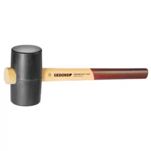 image of Gedore Rubber mallet with ash handle, d 55 mm