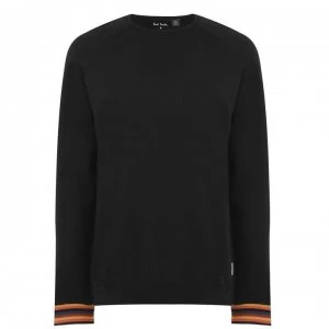 Image of Paul Smith Underwear Stripe Cuff Sweatshirt - Black 79