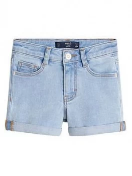 Mango Girls Denim Shorts - Light Blue